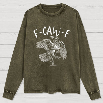F-Caw-F Washed Long Sleeve Tee