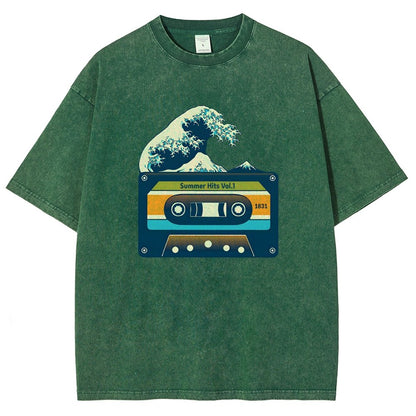 Summer Hits Of Kanagawa Cassette Vintage Distressed T-shirt
