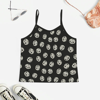 Skull Women's Geek Suspender Cami Set