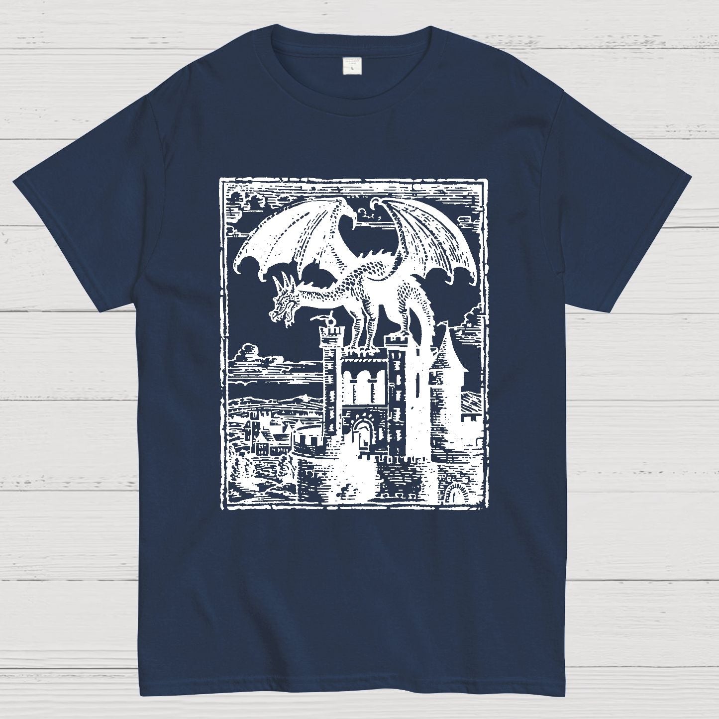 Dragon Vintage Dark Art Graphic Geek T-Shirt