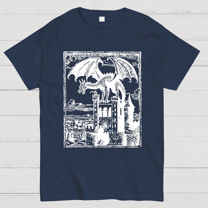 Dragon Vintage Dark Art Graphic Geek T-Shirt