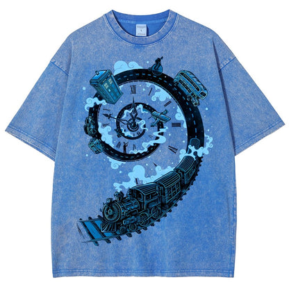 Time Machine Vintage Distressed T-shirt