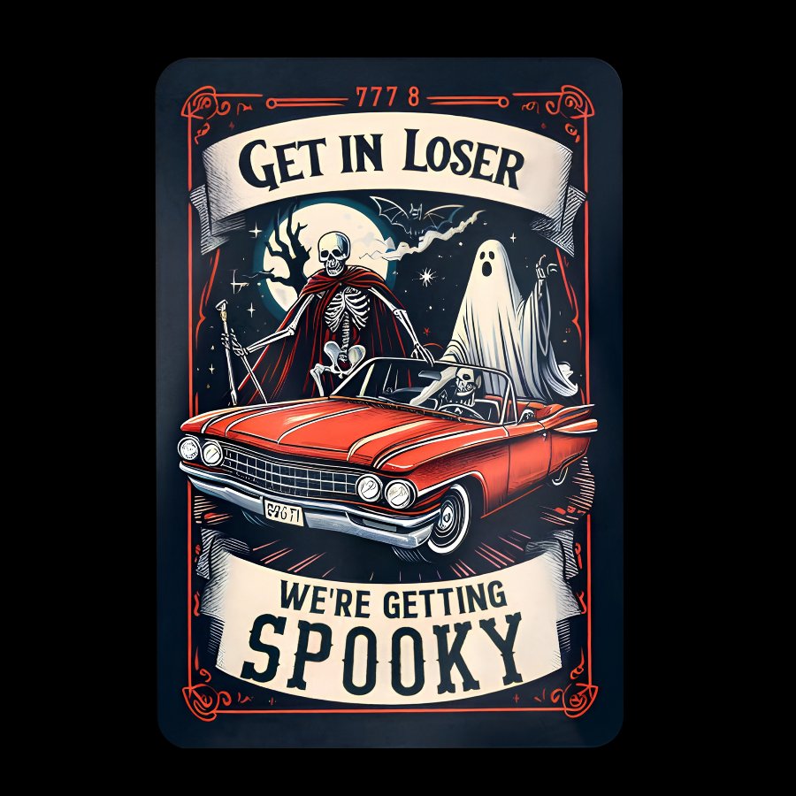 Get In Loser We're Getting Spooky Tarot Card Halloween T-Shirt