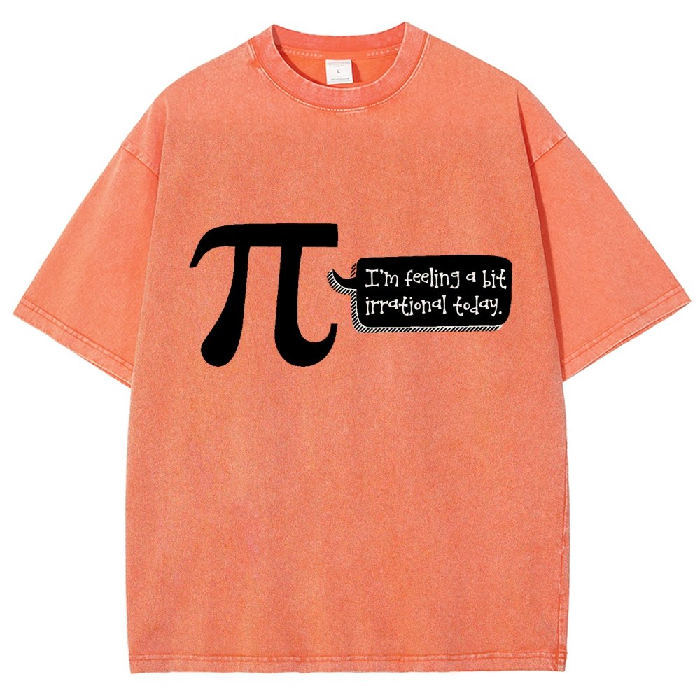 I'm Feeling A Bit Irrational Today Pi Day Vintage Distressed T-shirt