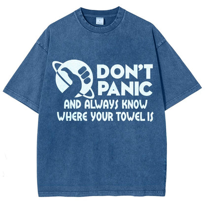 Don't Panic Vintage Distressed T-shirt