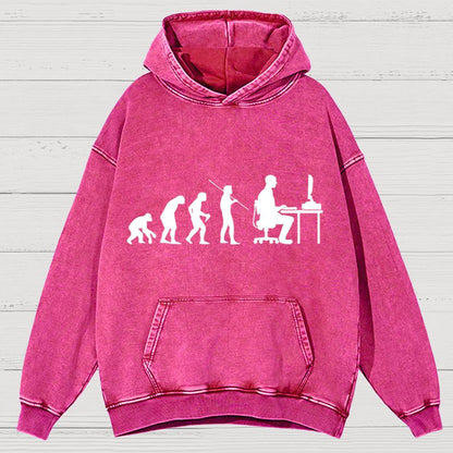 Computer Worker Evolution Shirt, Programmer Vintage Distressed Hoodie