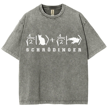 Schrödinger's Cat Vintage Distressed T-shirt