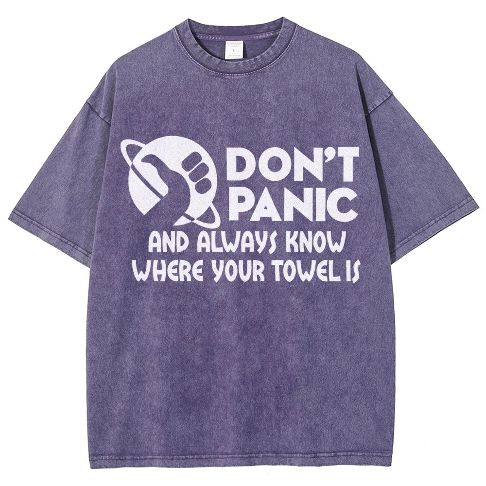 Don't Panic Vintage Distressed T-shirt