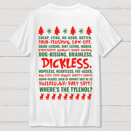 Holiday Family Christmas Front And Back Printing Geek T-Shirt