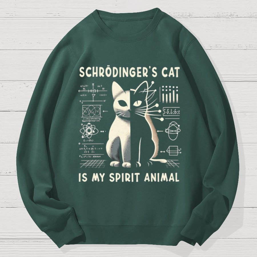 Schrodinger's Cat Geek Cotton Sweatshirt