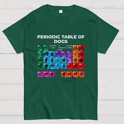 Periodic Table of Dogs  Dog Lover  Funny Science Geek T-Shirt
