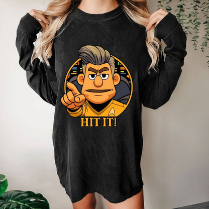 Hit It Washed Long Sleeve Tee