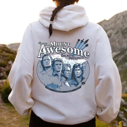 Mt. Awesome Printed Back Unisex Cotton Hoodie