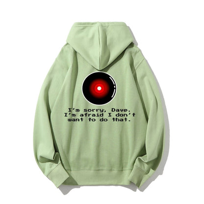 An Introvert's Odyssey I‘m sorry dave Printed Back Unisex Cotton Hoodie