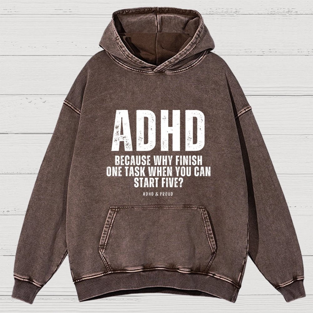 ADHD Vintage Distressed Hoodie