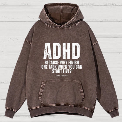 ADHD Vintage Distressed Hoodie