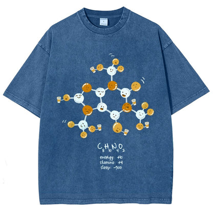 Caffeine Power Up Vintage Distressed T-shirt