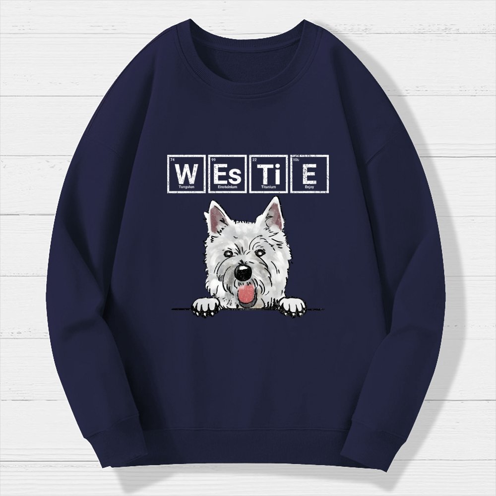 Periodic Table of Dogs  Dog Lover  Funny Science Geek Cotton Sweatshirt