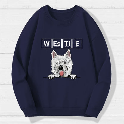 Periodic Table of Dogs  Dog Lover  Funny Science Geek Cotton Sweatshirt