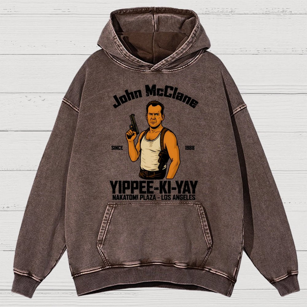 Yippee Ki Yay Vintage Distressed Hoodie