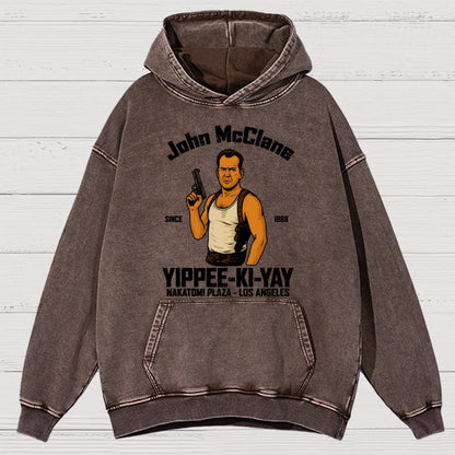 Yippee Ki Yay Vintage Distressed Hoodie