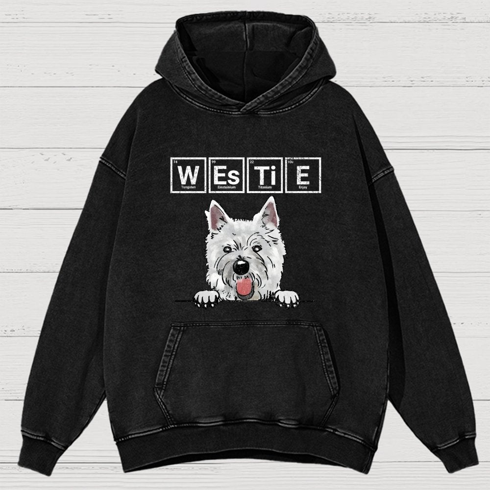 Periodic Table Of Dogs  Dog Lover  Funny Science Vintage Distressed Hoodie