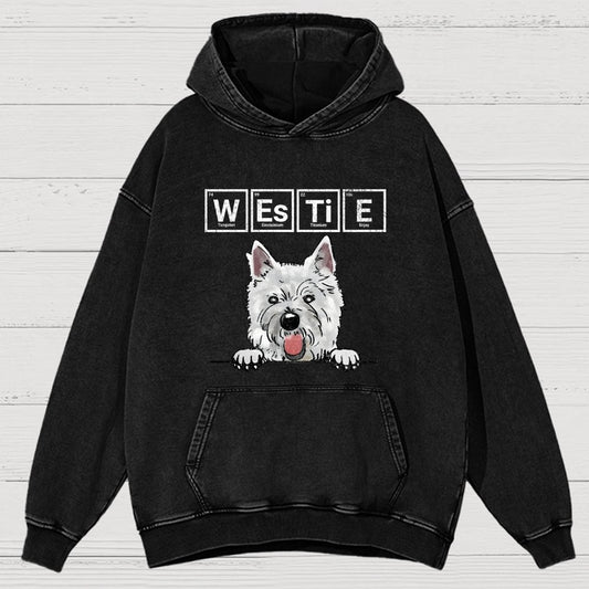 Periodic Table Of Dogs  Dog Lover  Funny Science Vintage Distressed Hoodie