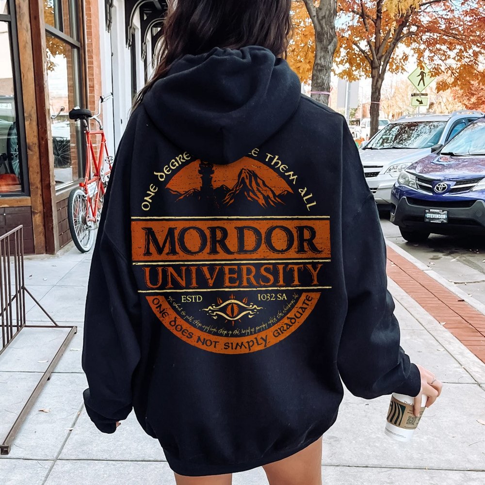 Graduation Is Not An Easy Thing Printed Back Cotton Hoodie