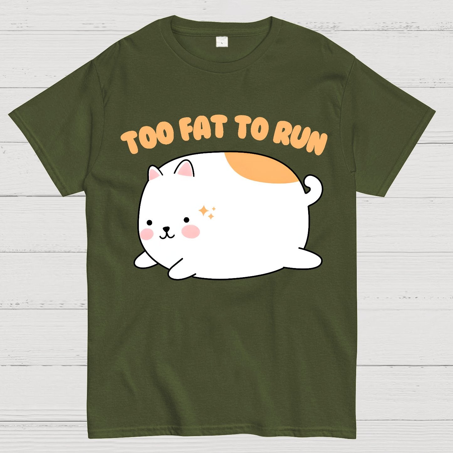 Too Fat To Run Funny Geek T-Shirt