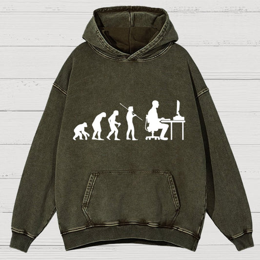 Computer Worker Evolution Shirt, Programmer Vintage Distressed Hoodie