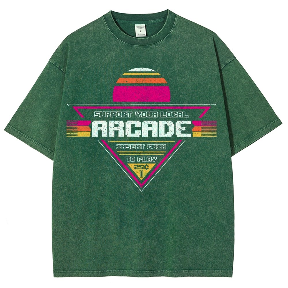 Support Your Local Arcade Vintage Distressed T-shirt