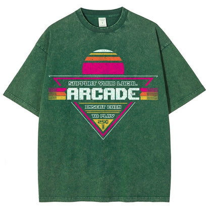 Support Your Local Arcade Vintage Distressed T-shirt