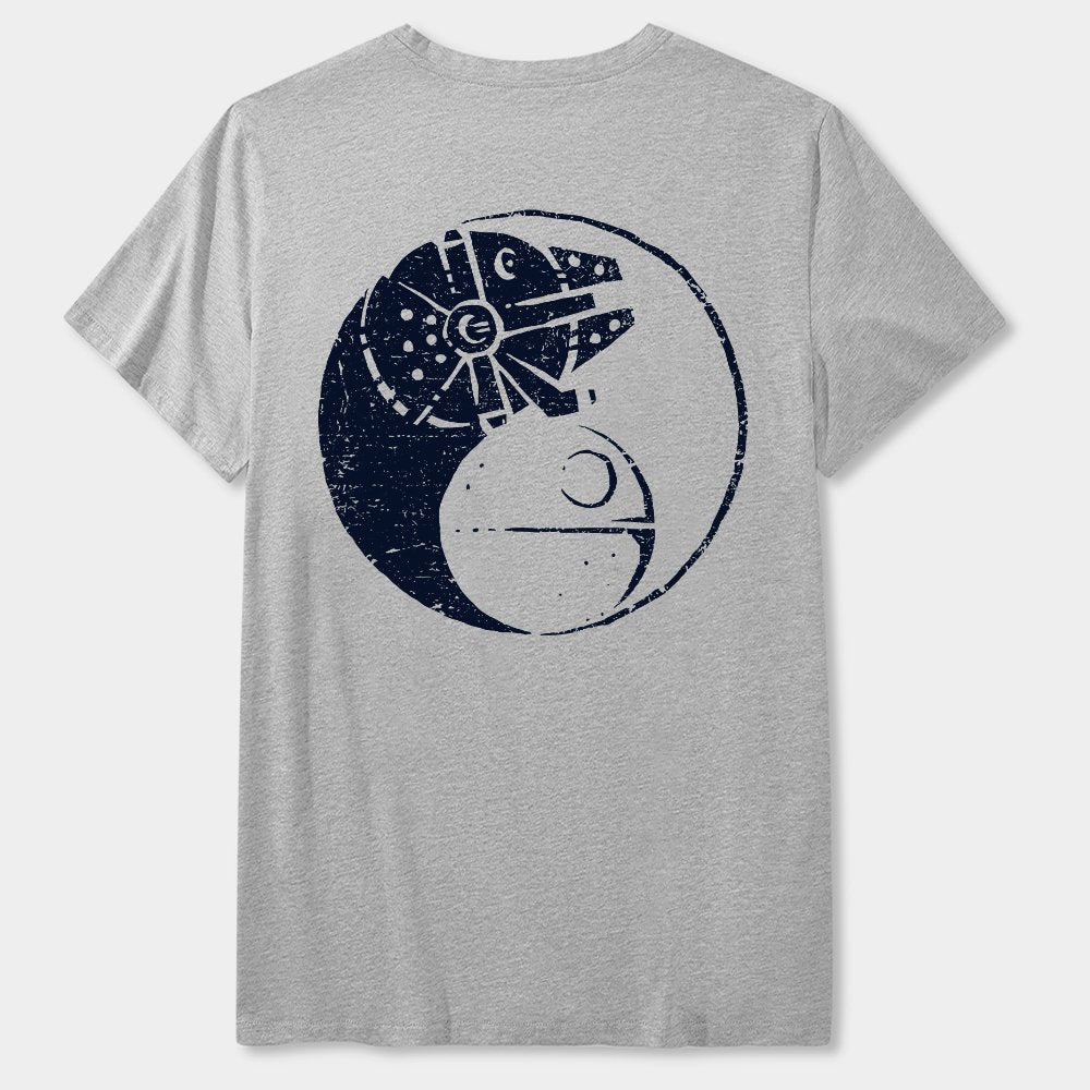 Balancing The Energy Front And Back Printing Geek T-Shirt