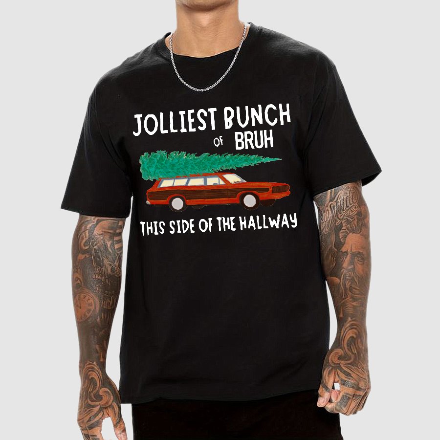 Jolliest Bunch of Bruh Christmas Geek T-Shirt