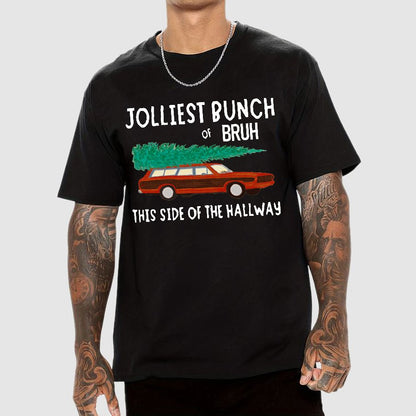 Jolliest Bunch of Bruh Christmas Geek T-Shirt