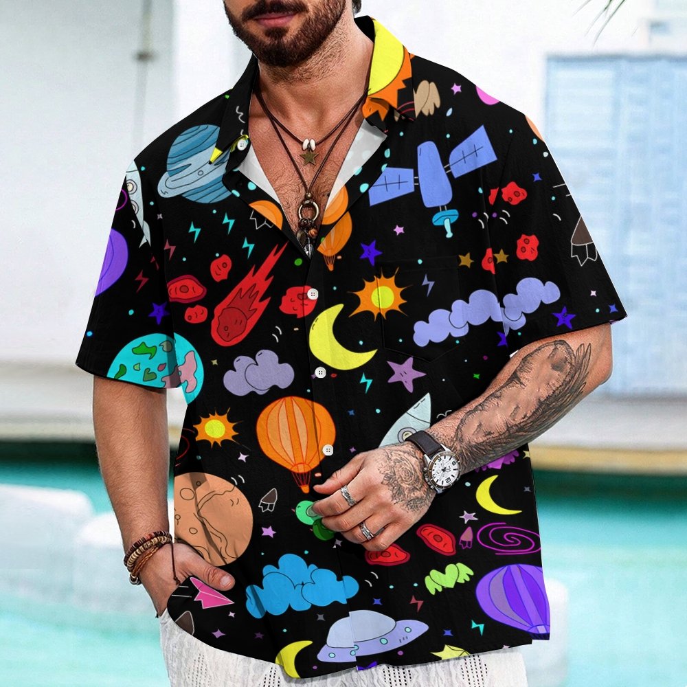 Galaxy Planet Series Print Geeky Shirt