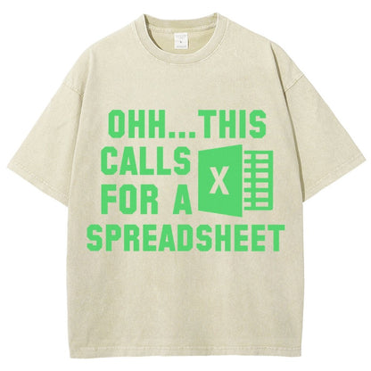 Ohh...This Calls for a Spreadsheet Vintage Distressed T-shirt