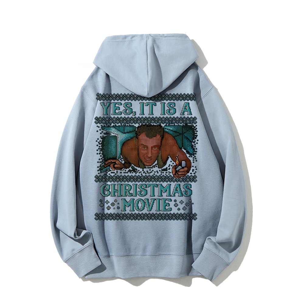 Gen-X Christmas Movie Printed Back Unisex Cotton Hoodie