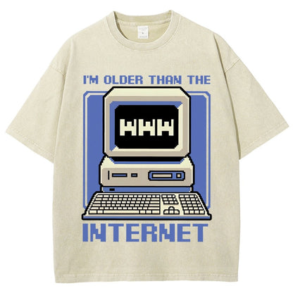 Older Than The Internet Vintage Distressed T-shirt
