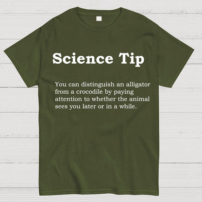 Crocodile Alligator Funny Science tip Geek T-Shirt