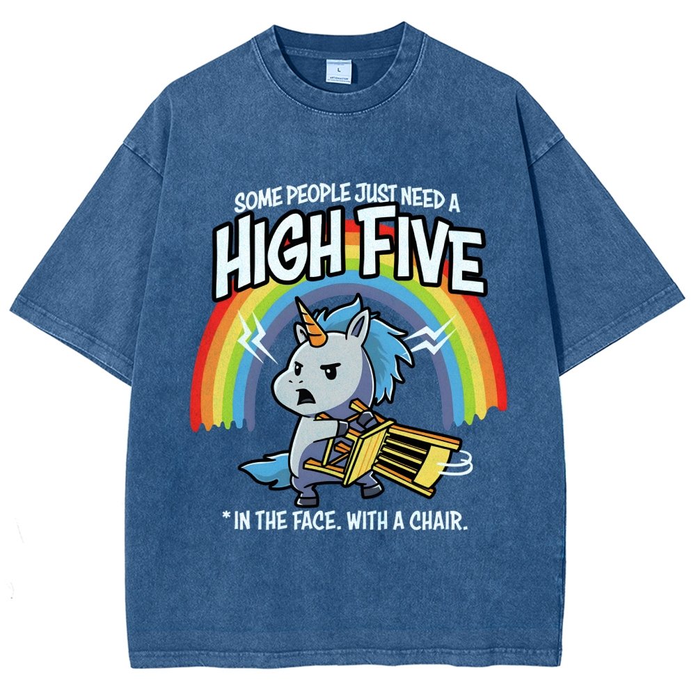 Some People Just Need A High Five Vintage Distressed T-shirt