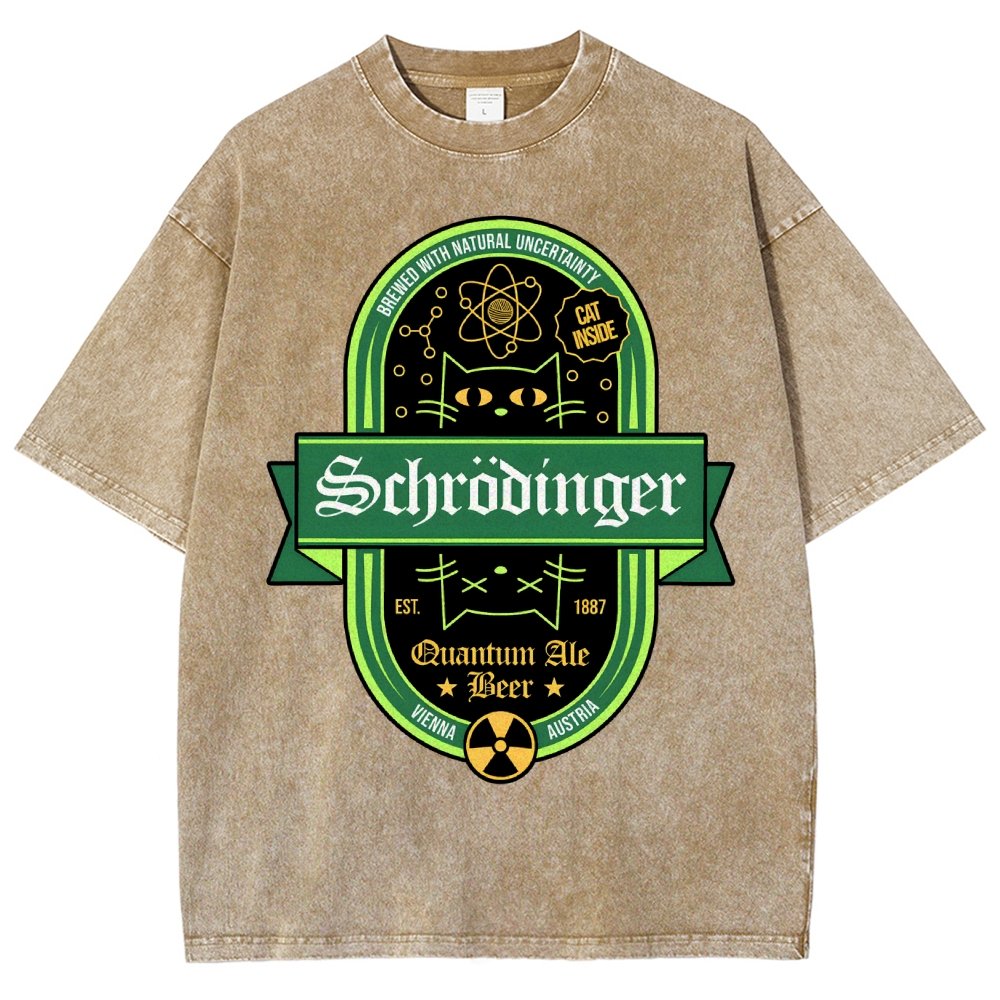 Schrodinger Quantum Ale Beer Vintage Distressed T-shirt
