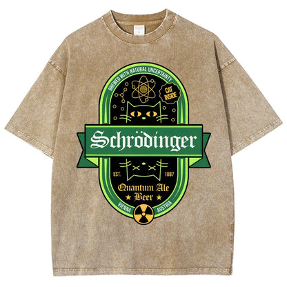 Schrodinger Quantum Ale Beer Vintage Distressed T-shirt