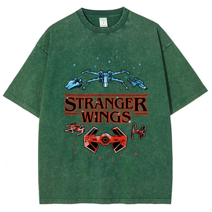 Stranger Wings Vintage Distressed T-shirt