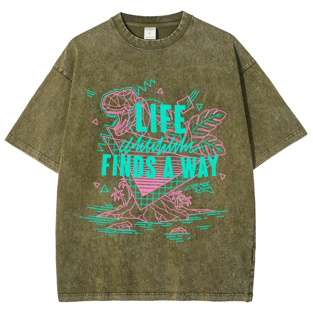 Life Finds A Way Vintage Distressed T-shirt