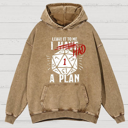 I Had A Plan Nerdy Vintage Distressed Hoodie