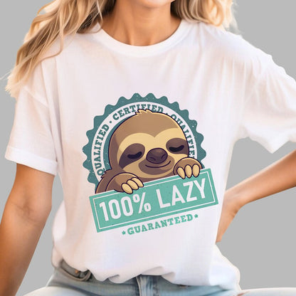 100% Lazy Sloth Geek T-Shirt