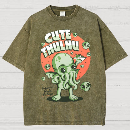 Cute Cthulhu Vintage Distressed T-shirt