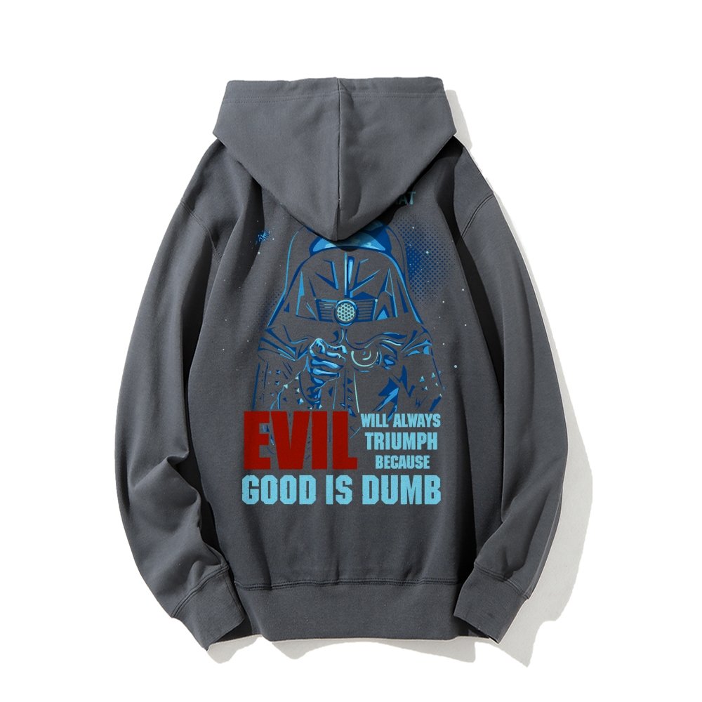 Good Is Dumb Printed Back Unisex Cotton Hoodie