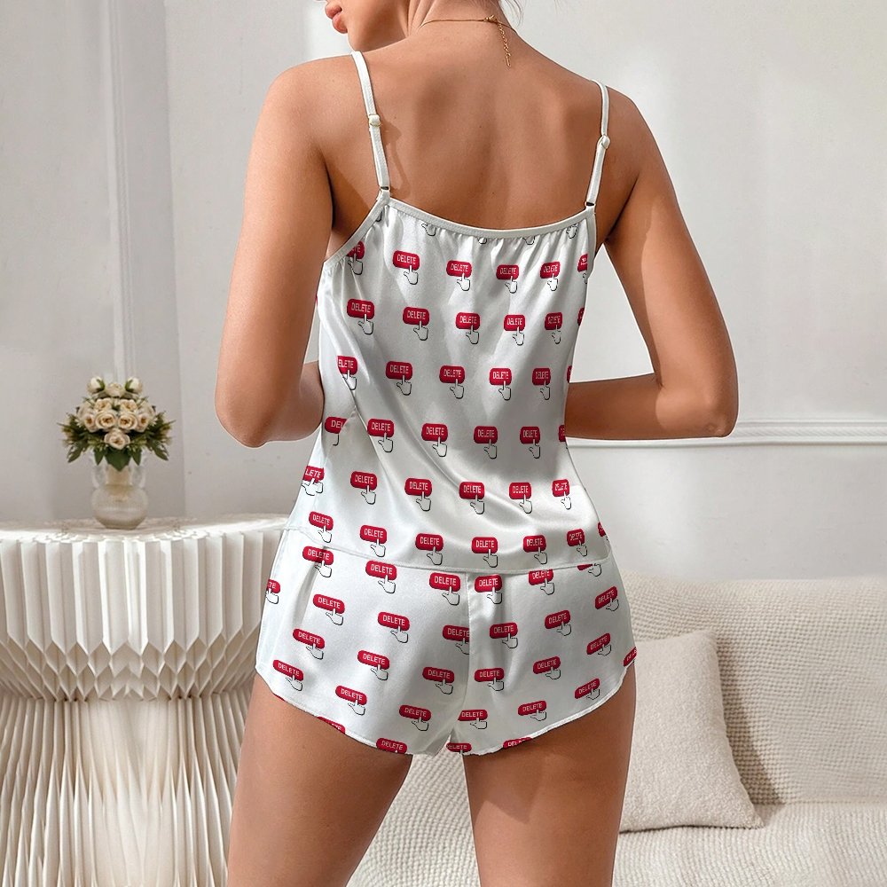 Delete Icon Women's Geek Suspender Cami Set